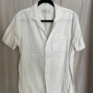 Abercrombie & Fitch Linen Blend Camp Collar Shirt